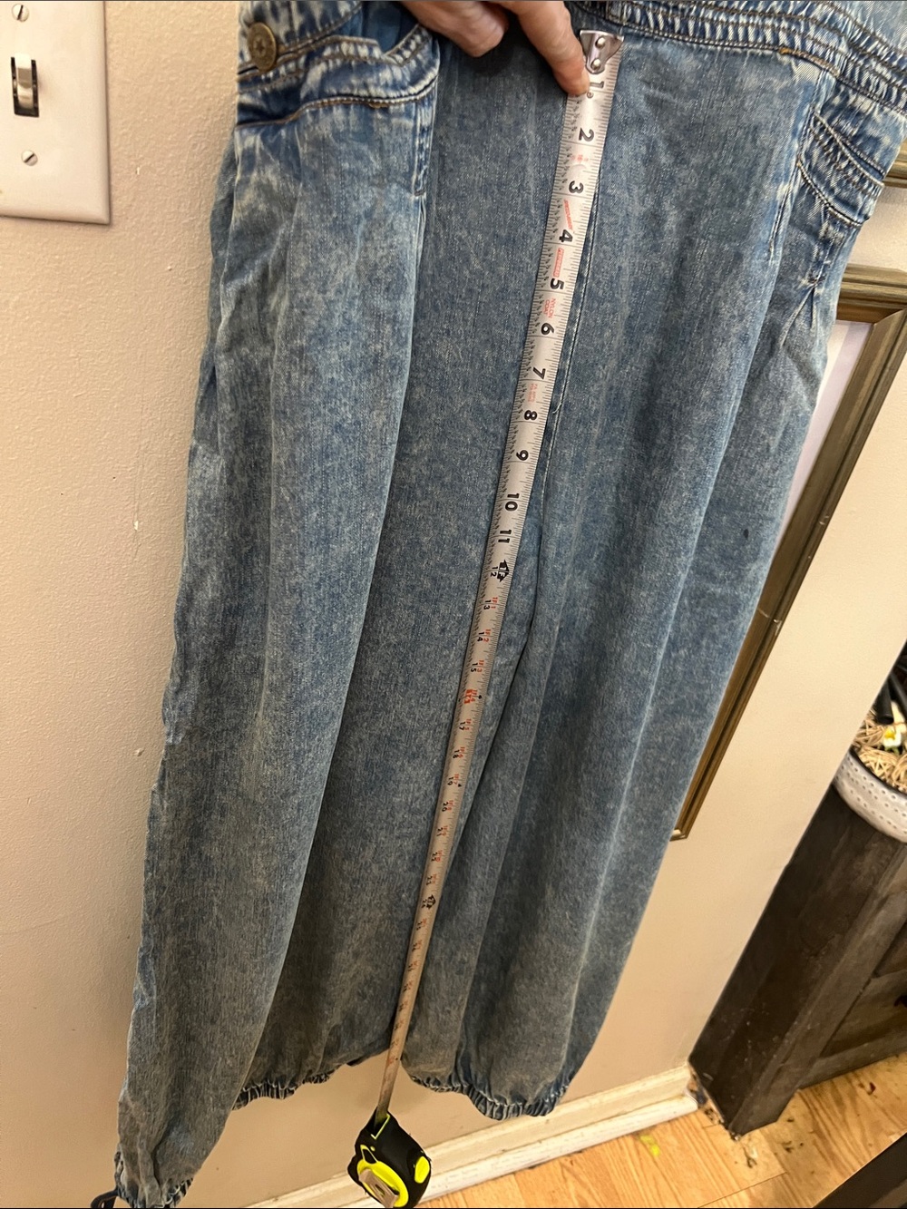 NWT Jaded Gypsy slouchy harem distressed denim RISE ABOVE overalls Sup to L - Picture 11 of 11